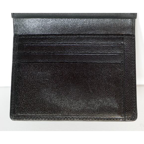 AUTHENTIC GIVENCHY COMPACT BLACK LEATHER BIFOLD WALLET 4G EMBLEM - Picture 16 of 16